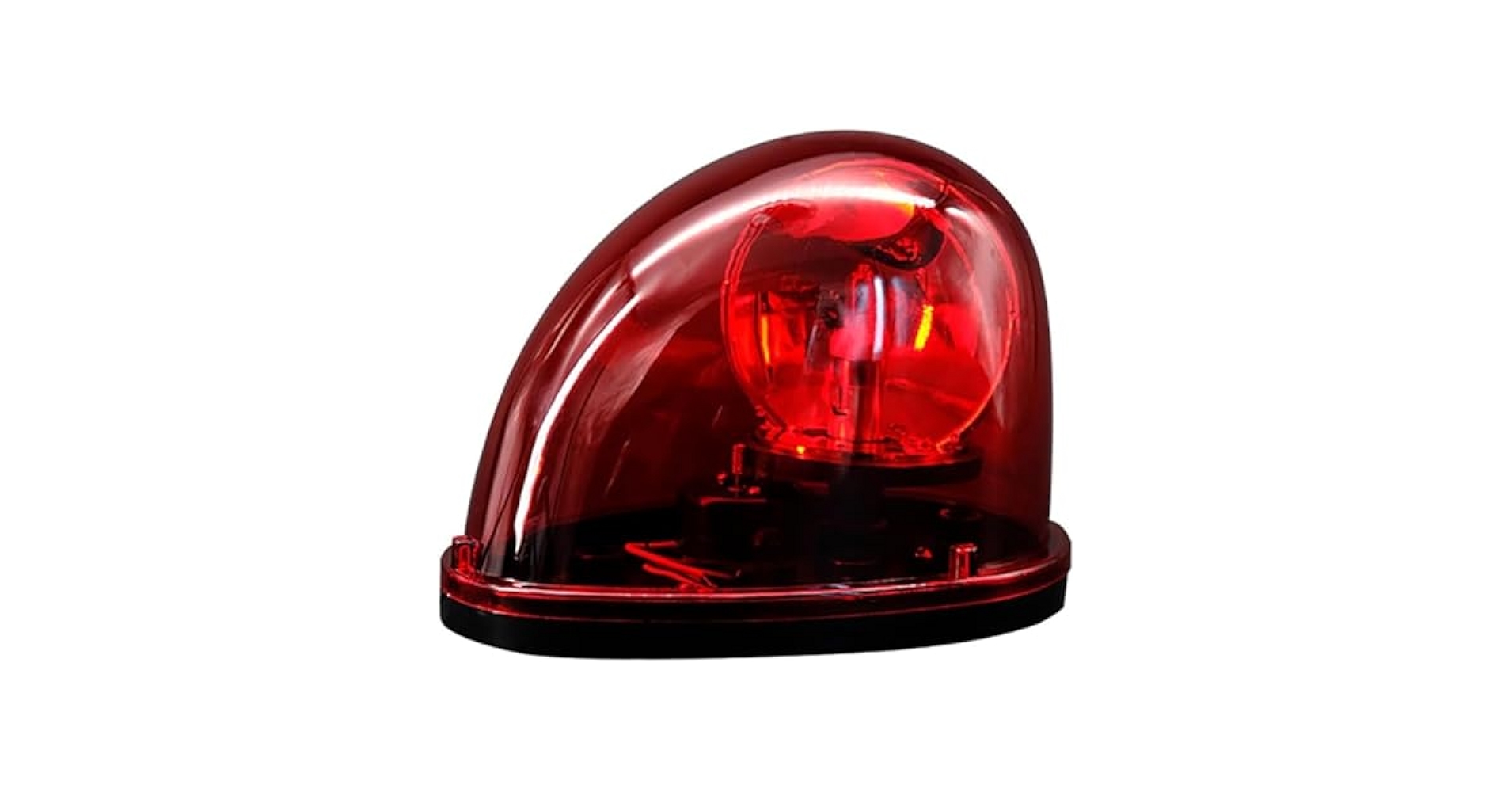 赤色回転灯② ALTEED / 流線型LED回転灯/2重レンズカバー/7パターン点灯